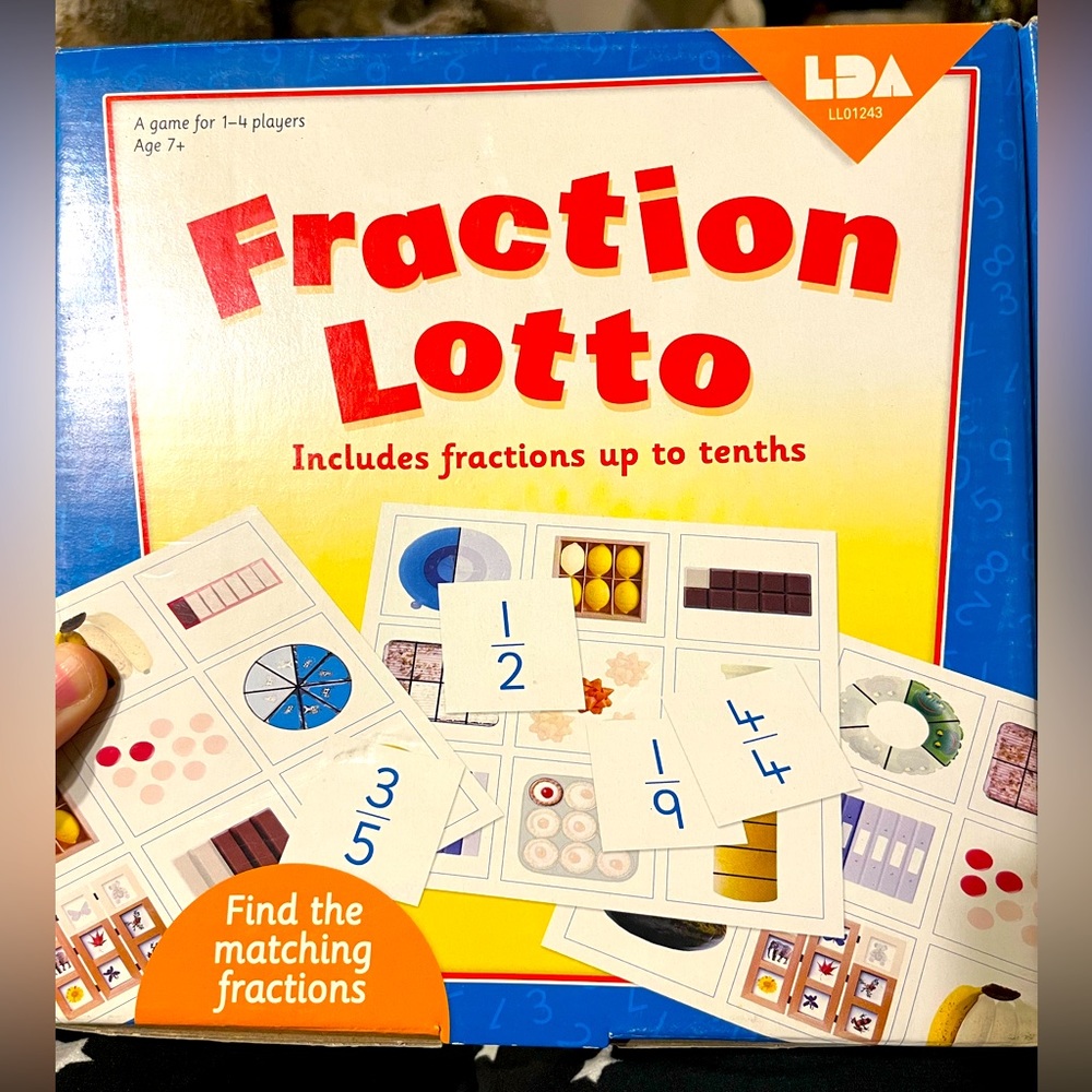 Math Games Fraction Lotto find matching fraction up to tenths. Teachers , class